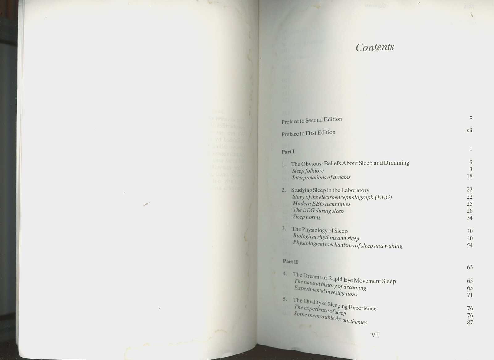 Sleep and Dreaming 2ed Ed Revised Jacob Empson 242 Pages 9 1/8″ Index LR4-B