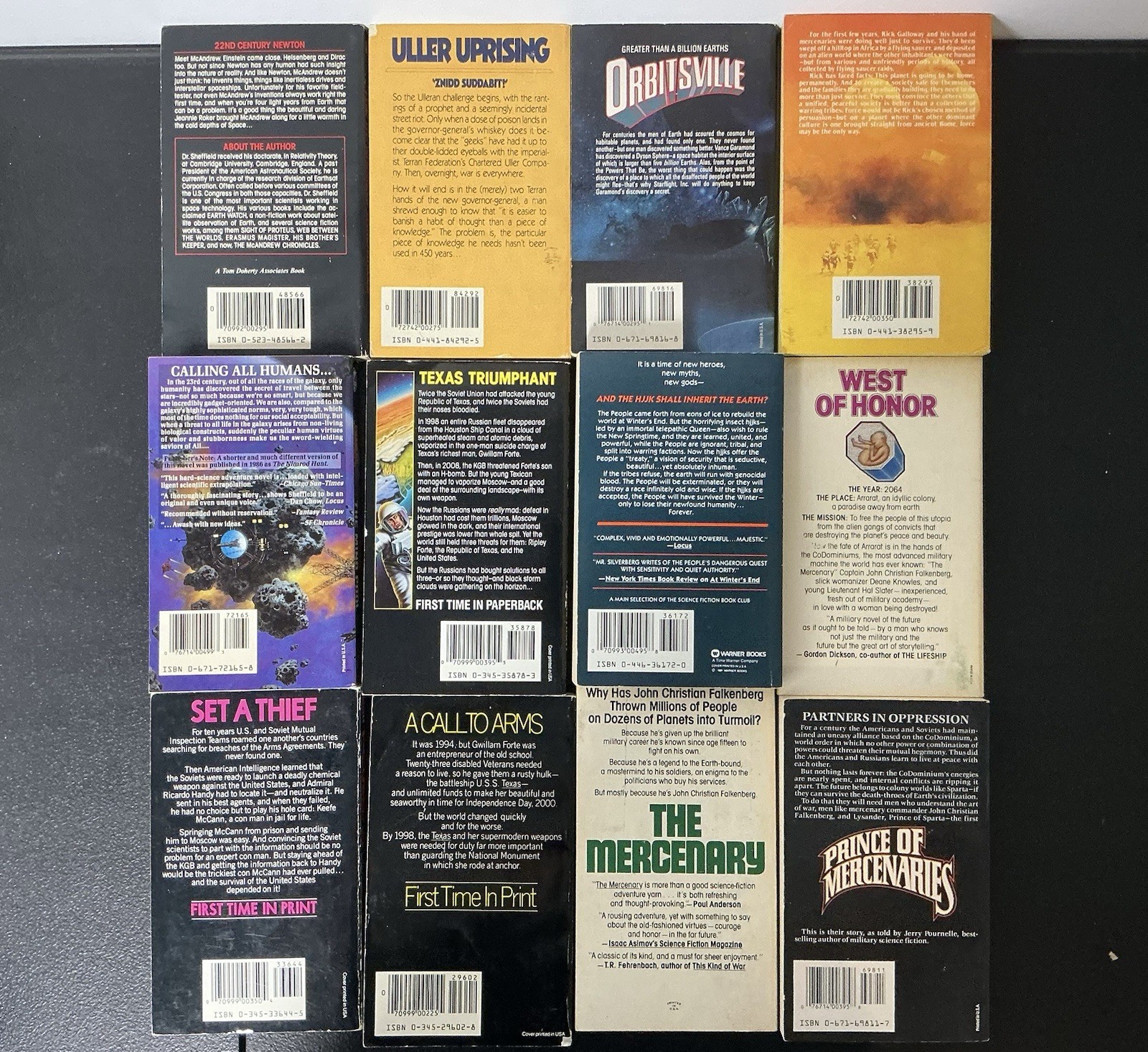 Vintage Lot of 22 Sci-Fi Paperback Books Dietz, Bradbury, Zahn and More #B101