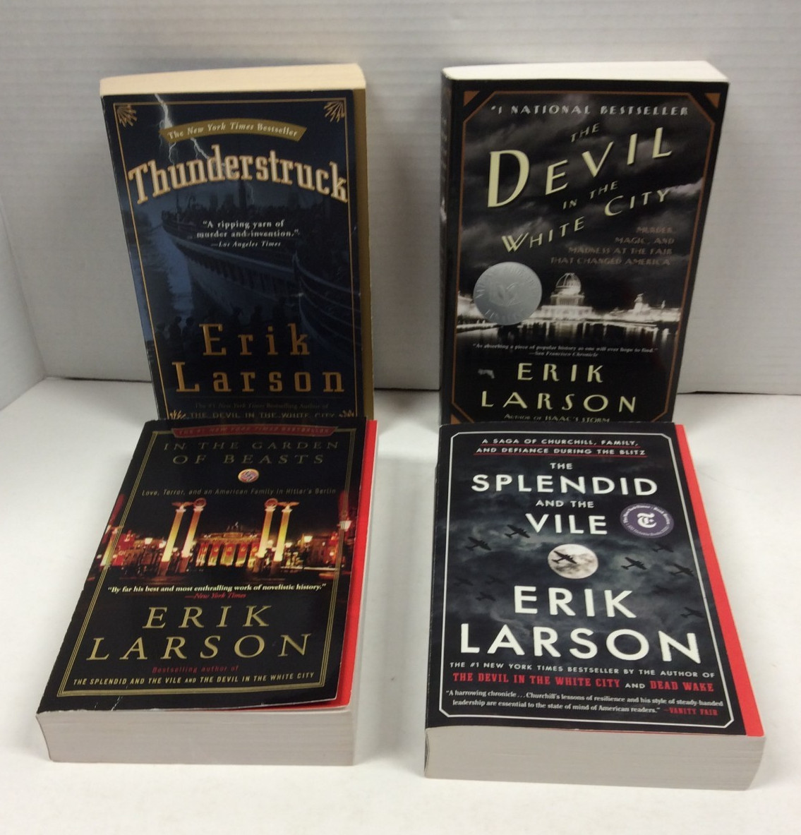 ERIK LARSON – LOT OF 4 TRADE PBs Including Thunderstruck, Garden of Beasts